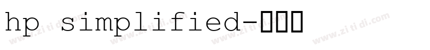 hp simplified字体转换